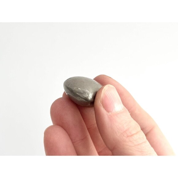 Silver Toned Puffed Heart Vintage Costume Jewelry Pendant | Charm - Picture 8 of 9